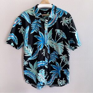 Vans Black Hawaiian Button-Up Shirt, Tailored Fit -  Size X-Large
